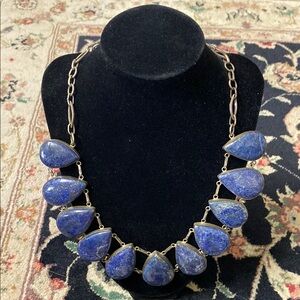 Bold Deep Blue Lapis with Gold Flecks Necklace